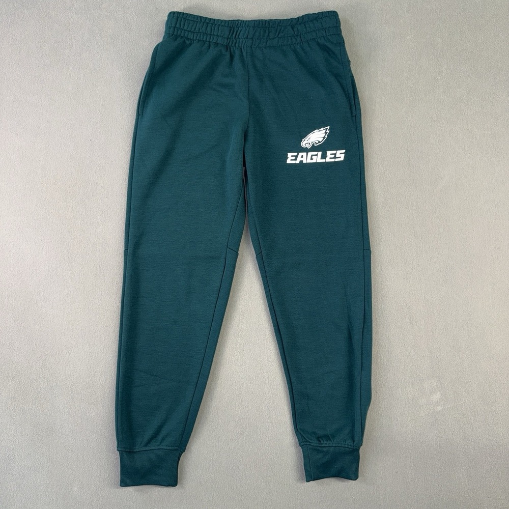 Youth NFL Team Apparel Philadelphia Eagles Jogger Pants Green Size 10-12